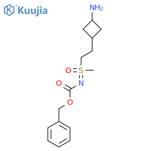 benzyl N-{2-(3-aminocyclobutyl)ethyl(methyl)oxo-lambda6-sulfanylidene}carbamate structure