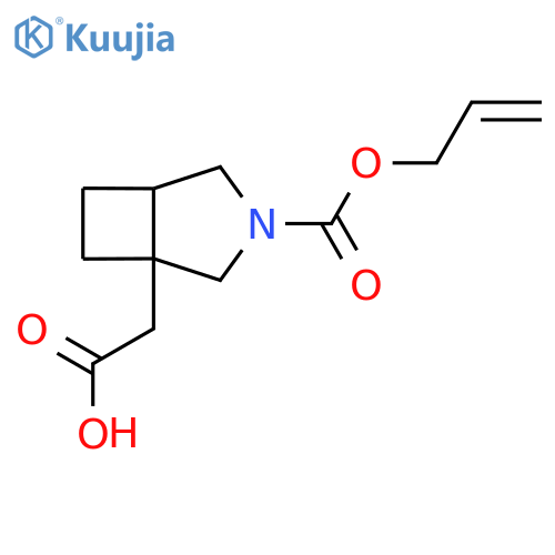 2-{3-[(Prop-2-en-1-yloxy)carbonyl]-3-azabicyclo[3.2.0]heptan-1-yl}acetic acid structure