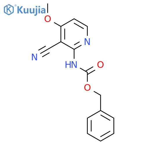 benzyl N-(3-cyano-4-methoxypyridin-2-yl)carbamate structure