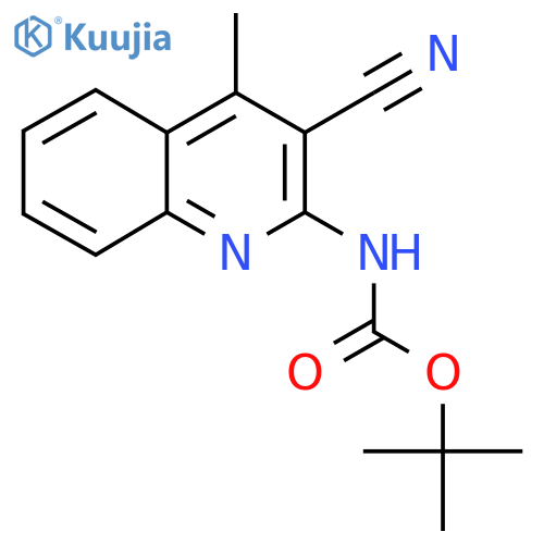 tert-butyl N-(3-cyano-4-methylquinolin-2-yl)carbamate structure
