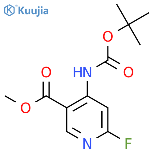 methyl 4-{(tert-butoxy)carbonylamino}-6-fluoropyridine-3-carboxylate structure