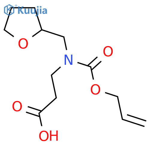 3-{(oxolan-2-yl)methyl(prop-2-en-1-yloxy)carbonylamino}propanoic acid structure