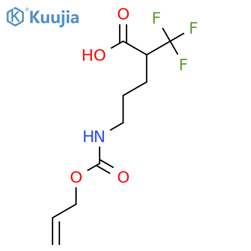 5-{(prop-2-en-1-yloxy)carbonylamino}-2-(trifluoromethyl)pentanoic acid structure