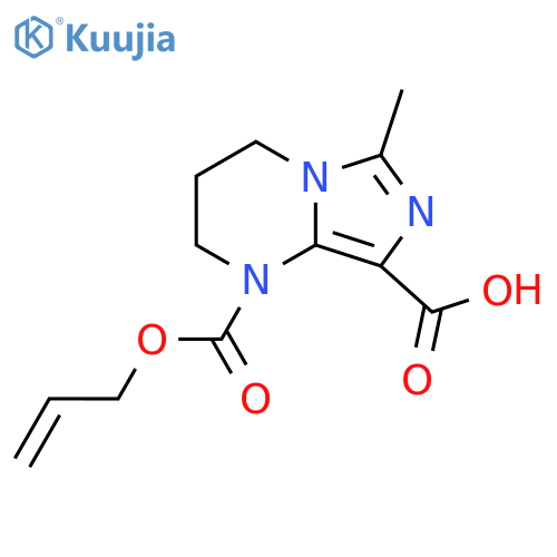 6-methyl-1-(prop-2-en-1-yloxy)carbonyl-1H,2H,3H,4H-imidazo1,5-apyrimidine-8-carboxylic acid structure
