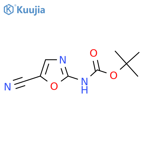 tert-butyl N-(5-cyano-1,3-oxazol-2-yl)carbamate structure