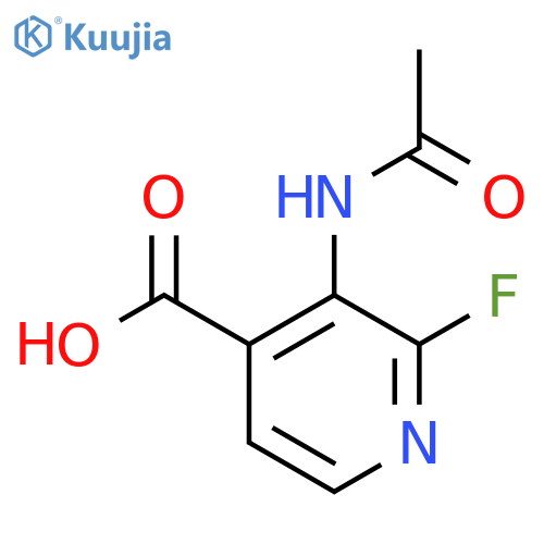 3-Acetamido-2-fluoropyridine-4-carboxylic acid structure