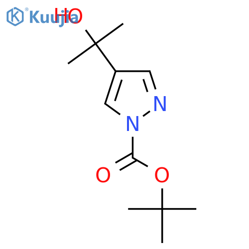 tert-butyl 4-(2-hydroxypropan-2-yl)-1H-pyrazole-1-carboxylate structure