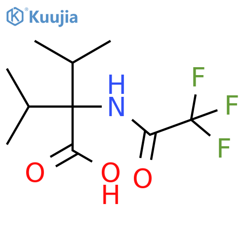 3-Methyl-2-(propan-2-yl)-2-(2,2,2-trifluoroacetamido)butanoic acid structure