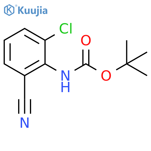 tert-butyl N-(2-chloro-6-cyanophenyl)carbamate structure