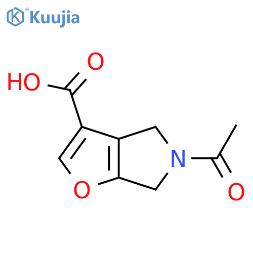 5-acetyl-4H,5H,6H-furo2,3-cpyrrole-3-carboxylic acid structure