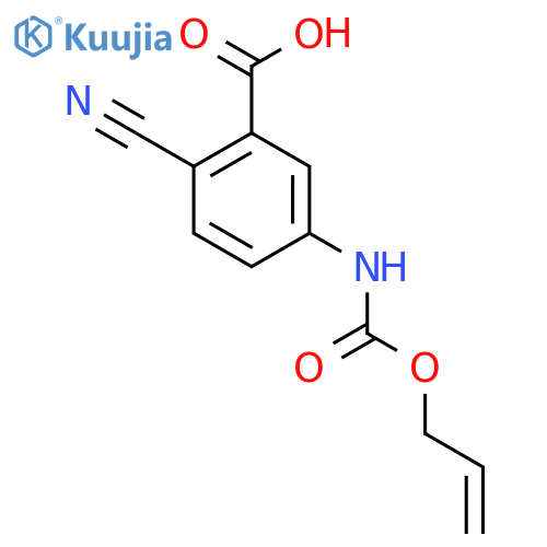2-cyano-5-{(prop-2-en-1-yloxy)carbonylamino}benzoic acid structure