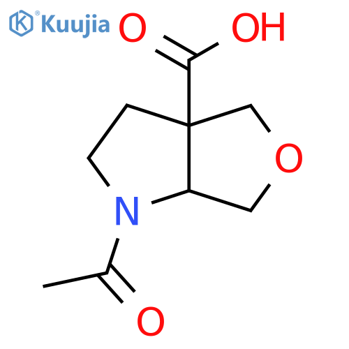1-acetyl-hexahydro-1H-furo3,4-bpyrrole-3a-carboxylic acid structure