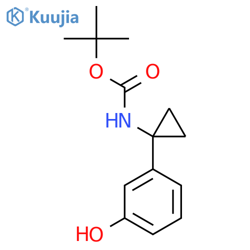 tert-butyl N-1-(3-hydroxyphenyl)cyclopropylcarbamate structure