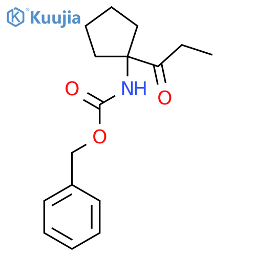benzyl N-(1-propanoylcyclopentyl)carbamate structure