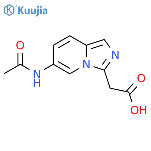 2-{6-acetamidoimidazo1,5-apyridin-3-yl}acetic acid structure