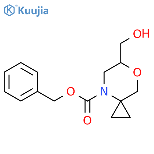 Benzyl 6-(hydroxymethyl)-7-oxa-4-azaspiro[2.5]octane-4-carboxylate structure