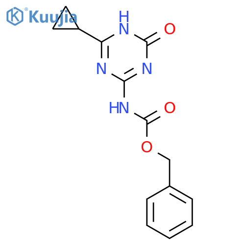 benzyl N-(4-cyclopropyl-6-hydroxy-1,3,5-triazin-2-yl)carbamate structure