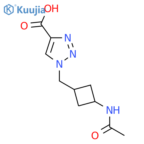 1-{(1r,3r)-3-acetamidocyclobutylmethyl}-1H-1,2,3-triazole-4-carboxylic acid structure