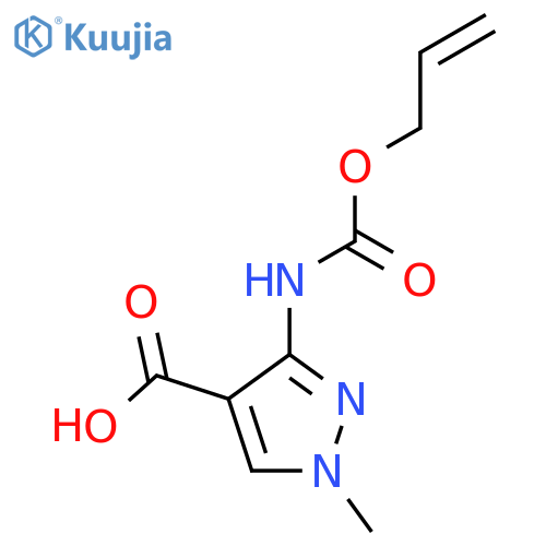 1-methyl-3-{(prop-2-en-1-yloxy)carbonylamino}-1H-pyrazole-4-carboxylic acid structure