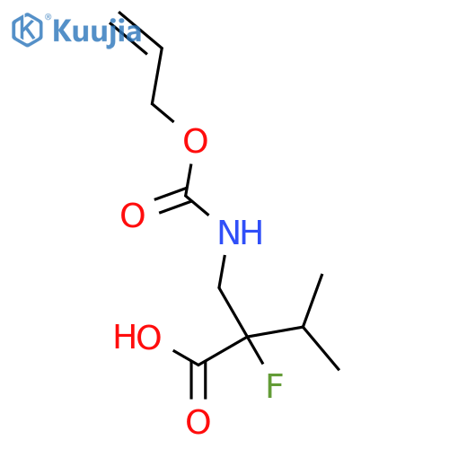 2-fluoro-3-methyl-2-({(prop-2-en-1-yloxy)carbonylamino}methyl)butanoic acid structure