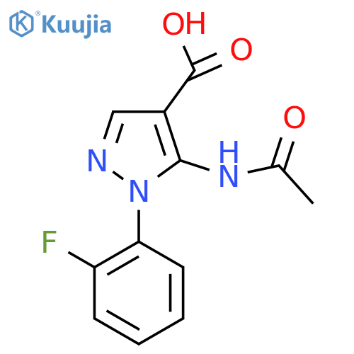 5-acetamido-1-(2-fluorophenyl)-1H-pyrazole-4-carboxylic acid structure