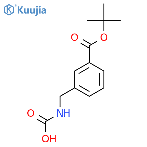 ({3-(tert-butoxy)carbonylphenyl}methyl)carbamic acid structure