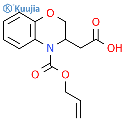 2-{4-[(prop-2-en-1-yloxy)carbonyl]-3,4-dihydro-2H-1,4-benzoxazin-3-yl}acetic acid structure