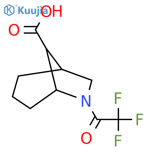 6-(2,2,2-Trifluoroacetyl)-6-azabicyclo[3.2.1]octane-8-carboxylic acid structure