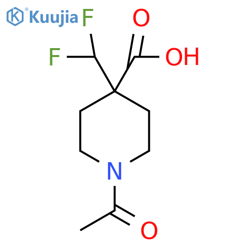 1-Acetyl-4-(difluoromethyl)piperidine-4-carboxylic acid structure