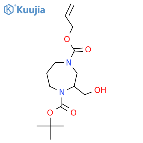 1-Tert-butyl 4-prop-2-en-1-yl 2-(hydroxymethyl)-1,4-diazepane-1,4-dicarboxylate structure