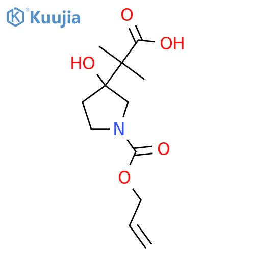 2-{3-hydroxy-1-(prop-2-en-1-yloxy)carbonylpyrrolidin-3-yl}-2-methylpropanoic acid structure