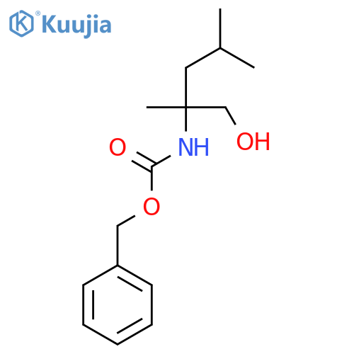 benzyl N-(1-hydroxy-2,4-dimethylpentan-2-yl)carbamate structure