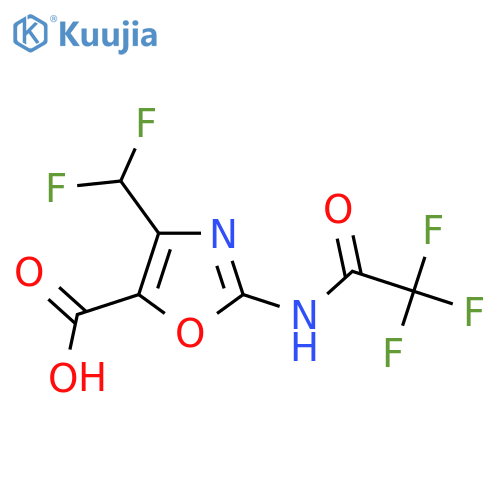 4-(Difluoromethyl)-2-(2,2,2-trifluoroacetamido)-1,3-oxazole-5-carboxylic acid structure
