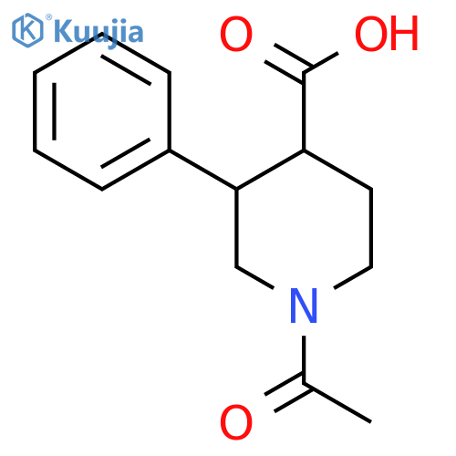 1-Acetyl-3-phenylpiperidine-4-carboxylic acid structure