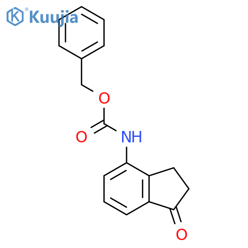 benzyl N-(1-oxo-2,3-dihydro-1H-inden-4-yl)carbamate structure