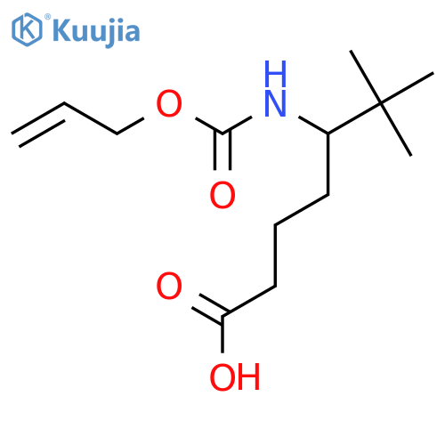 6,6-dimethyl-5-{(prop-2-en-1-yloxy)carbonylamino}heptanoic acid structure