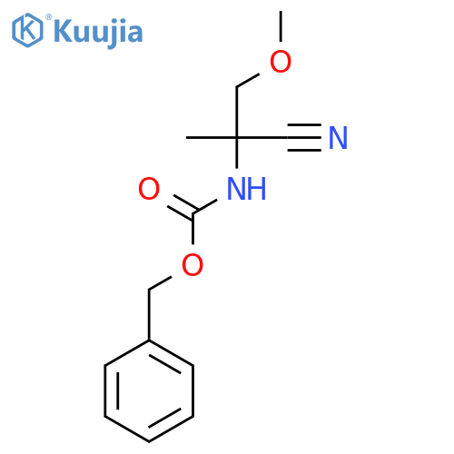 benzyl N-(1-cyano-2-methoxy-1-methylethyl)carbamate structure