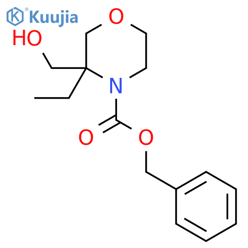 Benzyl 3-ethyl-3-(hydroxymethyl)morpholine-4-carboxylate structure