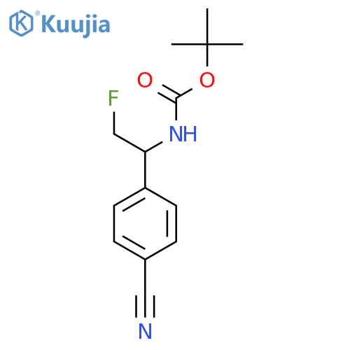 tert-butyl N-1-(4-cyanophenyl)-2-fluoroethylcarbamate structure