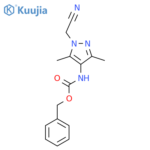 benzyl N-1-(cyanomethyl)-3,5-dimethyl-1H-pyrazol-4-ylcarbamate structure