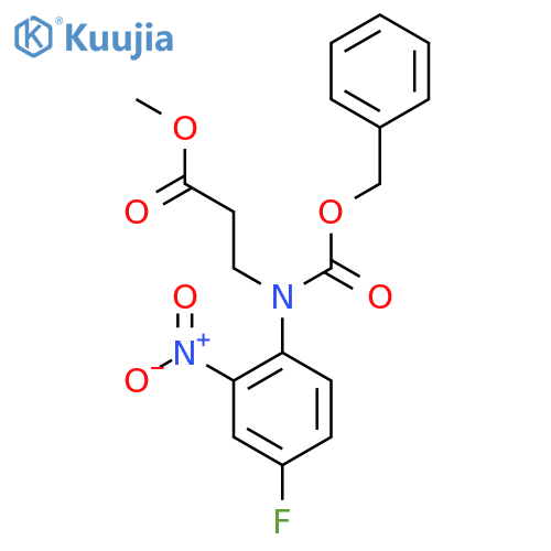 methyl 3-{(benzyloxy)carbonyl(4-fluoro-2-nitrophenyl)amino}propanoate structure
