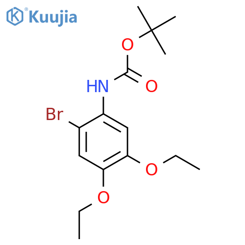 tert-butyl N-(2-bromo-4,5-diethoxyphenyl)carbamate structure