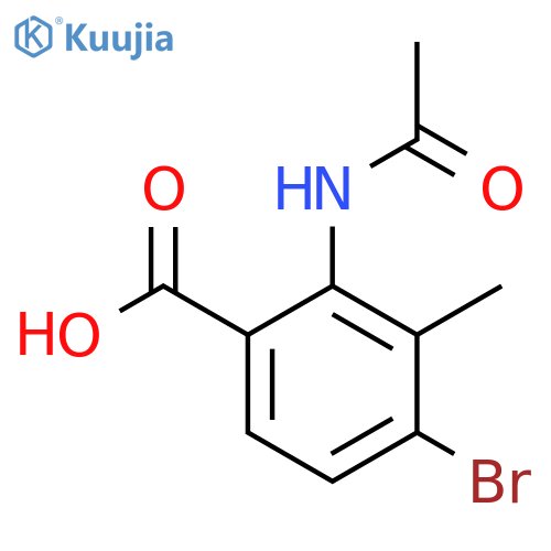 4-Bromo-2-acetamido-3-methylbenzoic acid structure