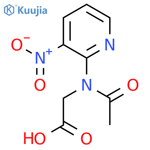 2-N-(3-nitropyridin-2-yl)acetamidoacetic acid structure