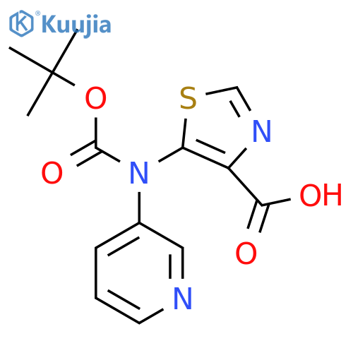 5-{(tert-butoxy)carbonyl(pyridin-3-yl)amino}-1,3-thiazole-4-carboxylic acid structure