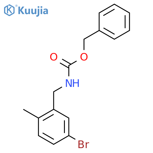 benzyl N-[(5-bromo-2-methylphenyl)methyl]carbamate structure
