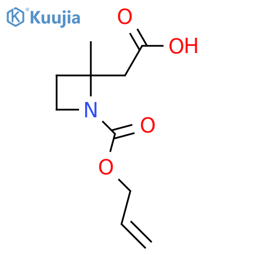 2-{2-methyl-1-(prop-2-en-1-yloxy)carbonylazetidin-2-yl}acetic acid structure