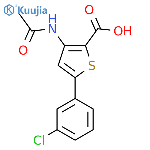5-(3-Chlorophenyl)-3-acetamidothiophene-2-carboxylic acid structure