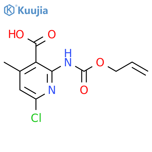 6-chloro-4-methyl-2-{(prop-2-en-1-yloxy)carbonylamino}pyridine-3-carboxylic acid structure
