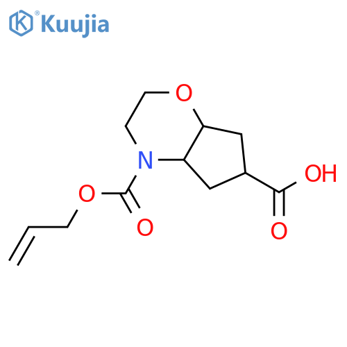 4-(prop-2-en-1-yloxy)carbonyl-octahydrocyclopentab1,4oxazine-6-carboxylic acid structure